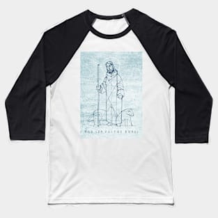 Jesus Christ Good Shepherd ink illustration Baseball T-Shirt